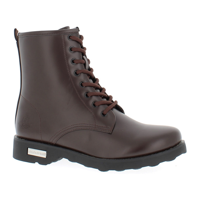 Armata di Mare Scarpe Donna Stivaletti Casual con Zip Laterale AMD W52C63 Brown