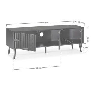 Mueble TV Lluvia 3 puertas color Negro