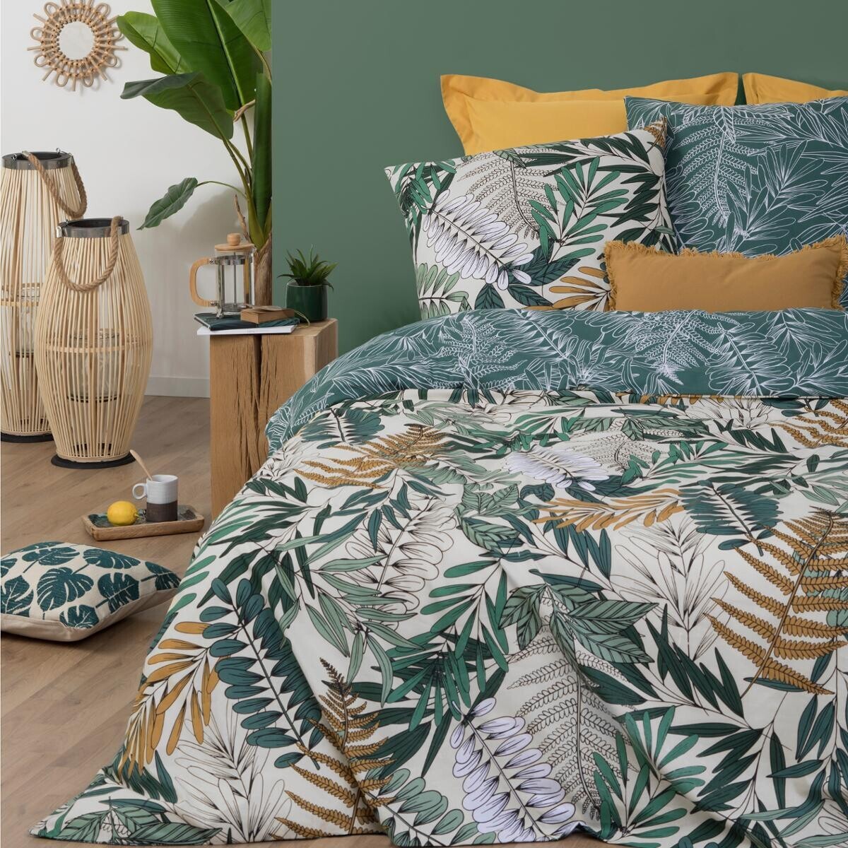 Parure de lit "Tropik" en coton 260x240 cm