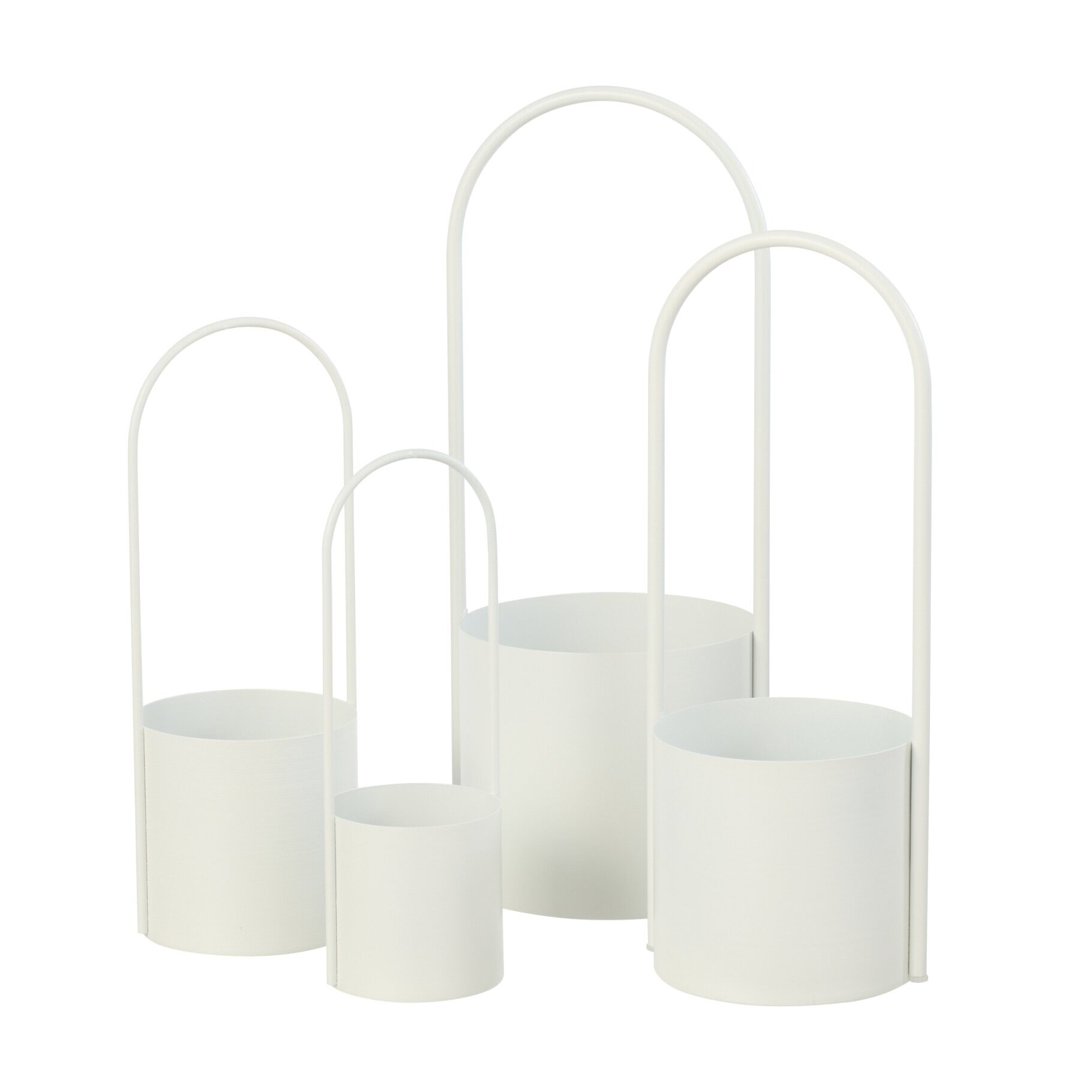 J-Line Cache-pot - métal - blanc - small