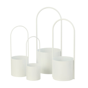 J-Line Cache-pot - métal - blanc - small