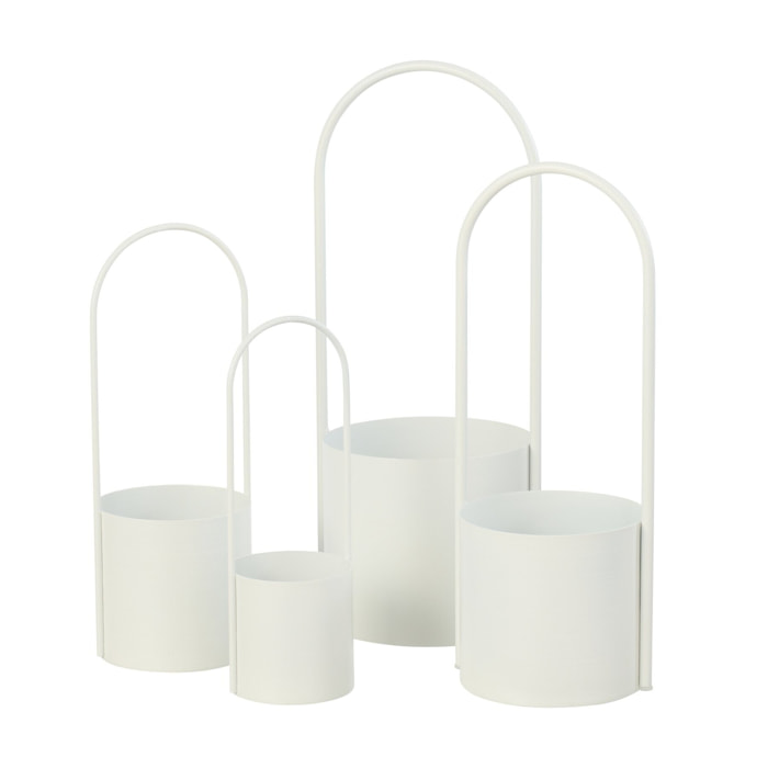 J-Line Cache-pot - métal - blanc - small