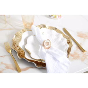 Lot de 6 Dessous d'assiette nénuphar doré
