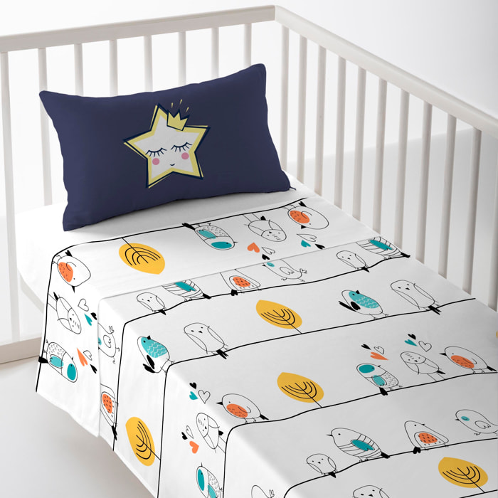 Cool Kids - Juego de Sábanas Estampadas - Infantil - Incluye 1 Funda de Almohada - 100% Algodón - Cuna / Maxicuna - Anastasia B