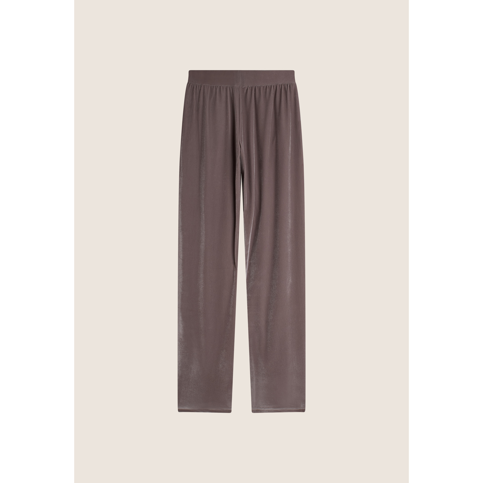 Pantaloni wide leg comfort da donna in tessuto lurex