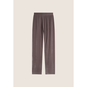 Pantaloni wide leg comfort da donna in tessuto lurex