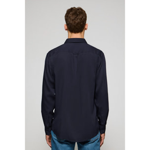 Camicia Franklin kaki blu marino con tasche regular fit