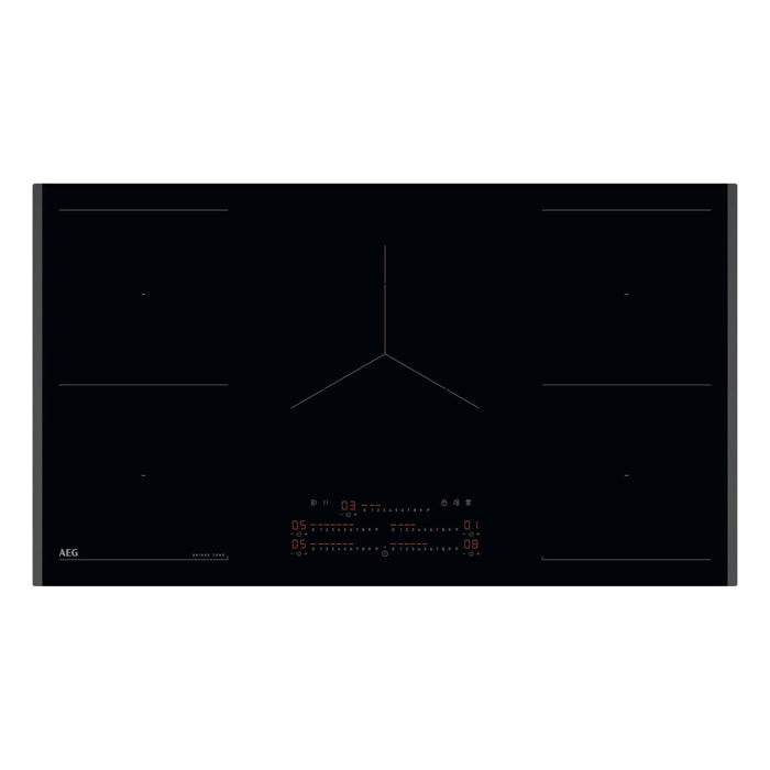 AEG - Piano cottura ad induzione DoppioBridge - 7350 W - 90 cm - nero - 91x52 cm