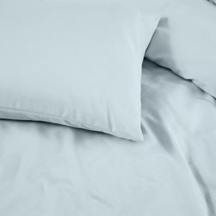 Housse de couette lin & coton 160 g/m² uni bleu Le metis francais aqua