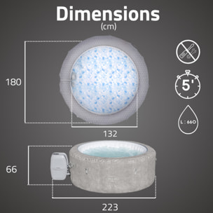 Bestway Spa gonflable rond Lay-Z-Spa Zurich AirJet 2-4 personnes