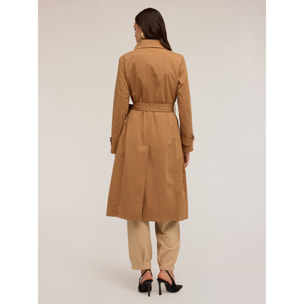 Motivi - Trench a collo alto in tessuto tecnico - Marrone