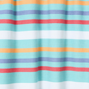 Toalla de playa rayas tejidas y rizo Nami color azul Algodón