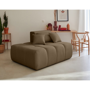 Caracas - canapé modulable d'angle droit - 4 places - en tissu - Marron