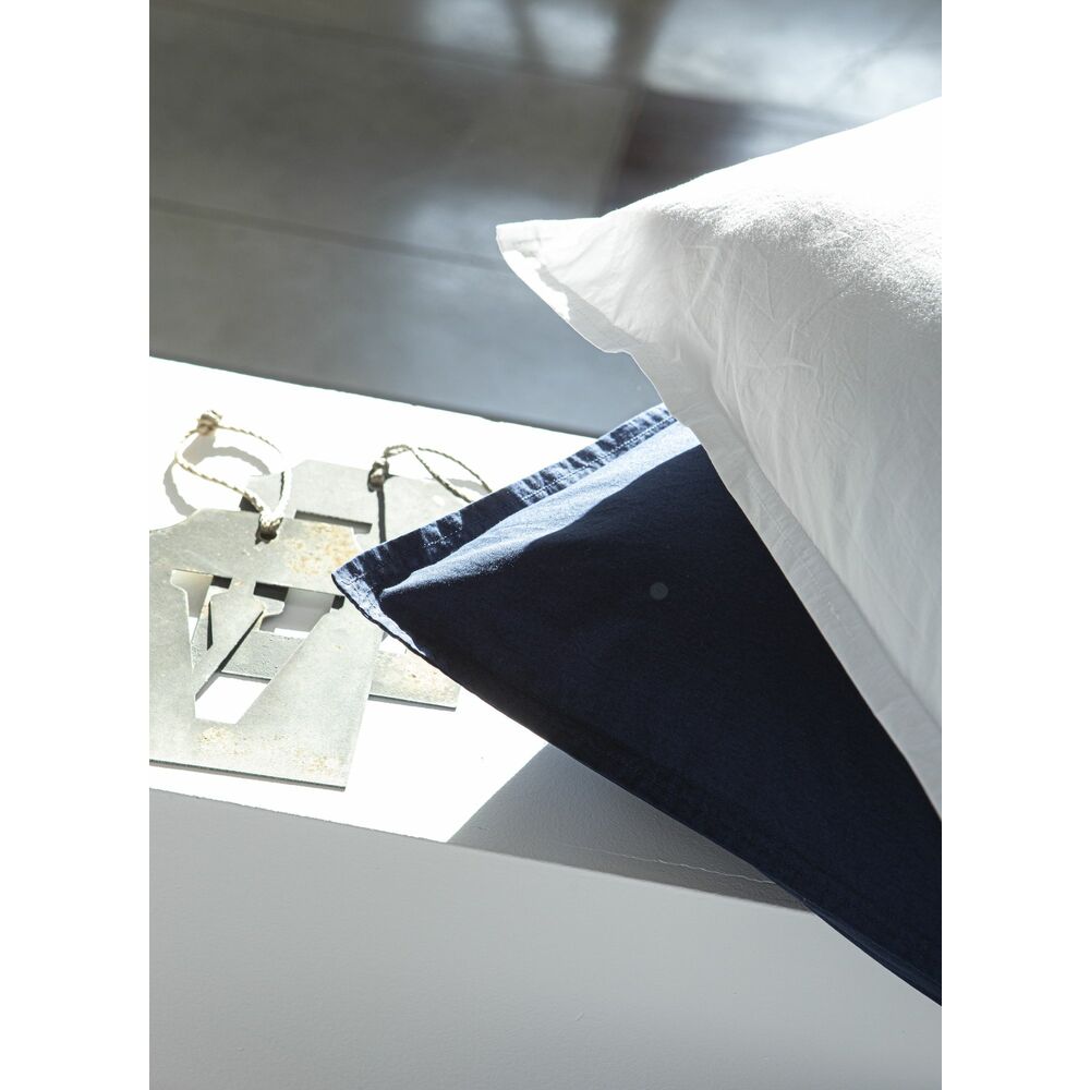 Paire de Lot de 2 taies d'oreiller Percale de coton 80fils Blanc