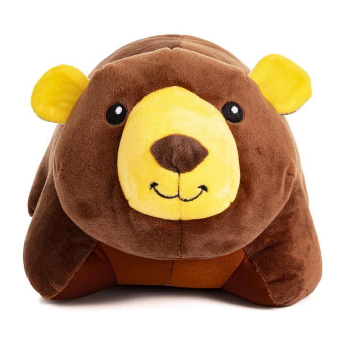 Oso de peluche convertible en almohada de viaje para cuello, 2 en 1.