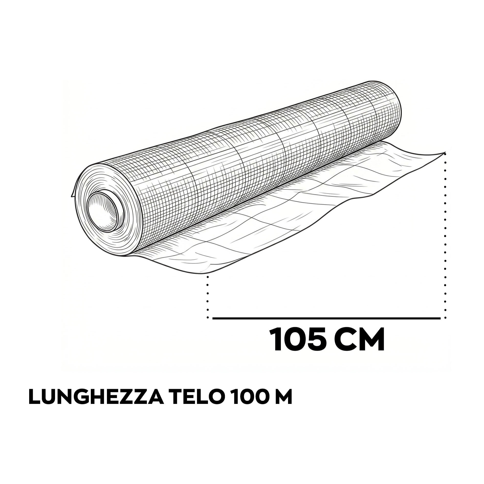 Nyumput - Telo Pacciamatura 100x1,05 m 100Gr/mq tessuto permeabile antierbacce antialga per orto giardino nero