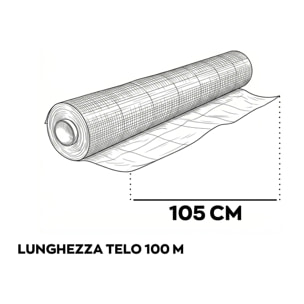 Nyumput - Telo Pacciamatura 100x1,05 m 100Gr/mq tessuto permeabile antierbacce antialga per orto giardino nero