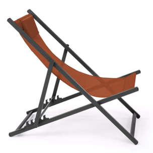 Chiliennes en métal et toile - lot de 2