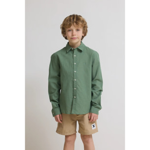 CAMISA KIDS DE LINO PINE GREEN