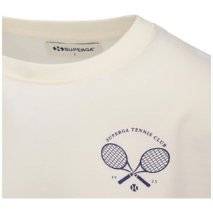 Superga - Camisetas y tops Unisex Blanco - Tennis Club T-Shirt