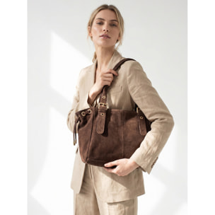 Borsa a mano da donna Made in Italy - Modello Lumena Lux - 100% pelle - 20.0 x 21.0 x 33.0 cm