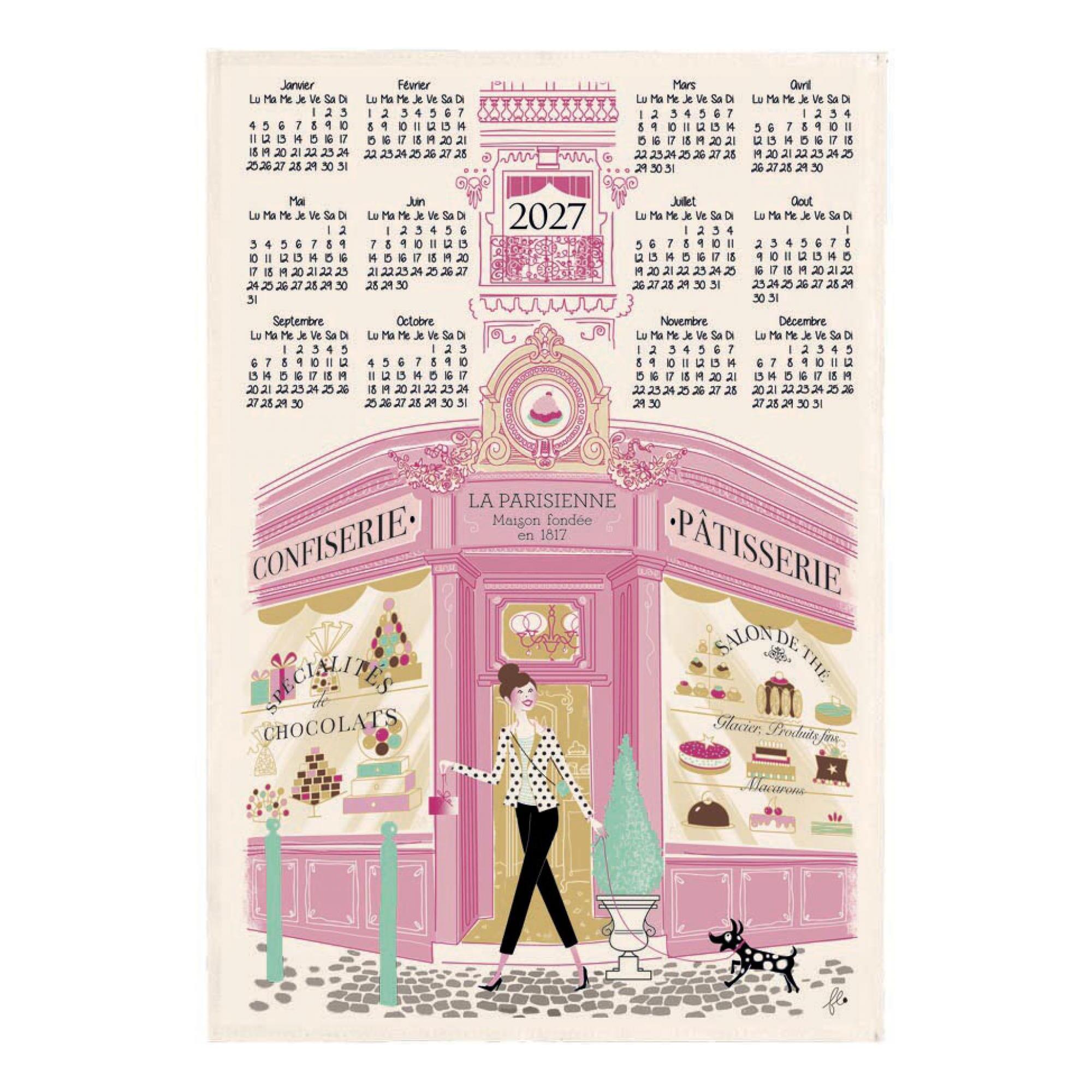Torchon Façade Pâtisserie Calendrier 2027