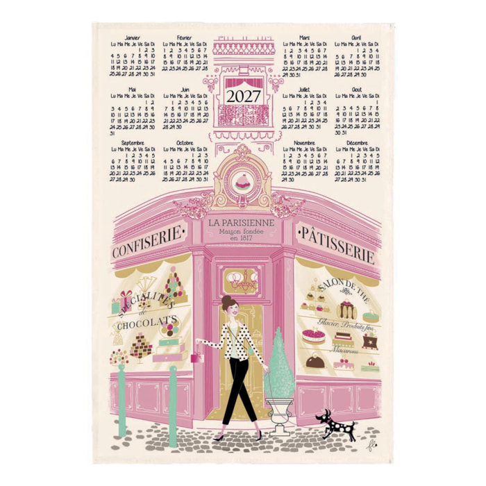Torchon Façade Pâtisserie Calendrier 2027