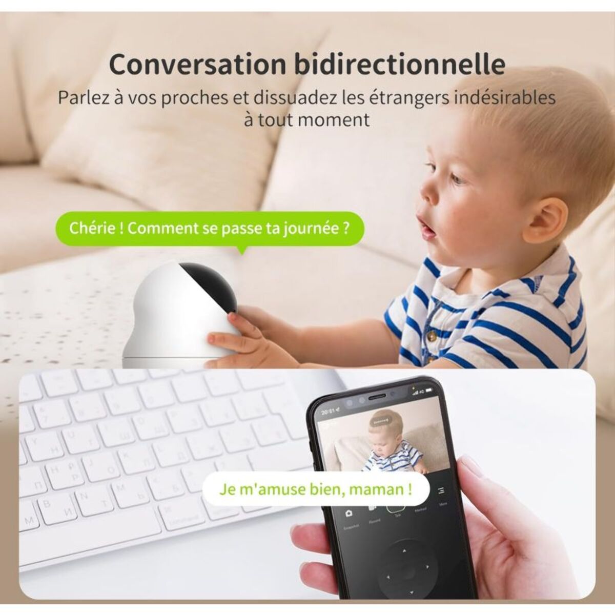 Caméra de surveillance EZVIZ D210 2K