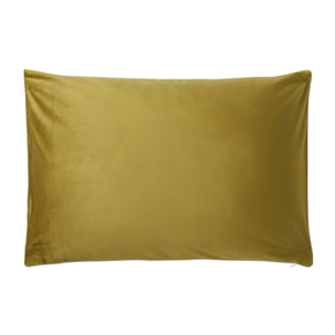 Housse de coussin unie en velour, GATSBY, Curry
