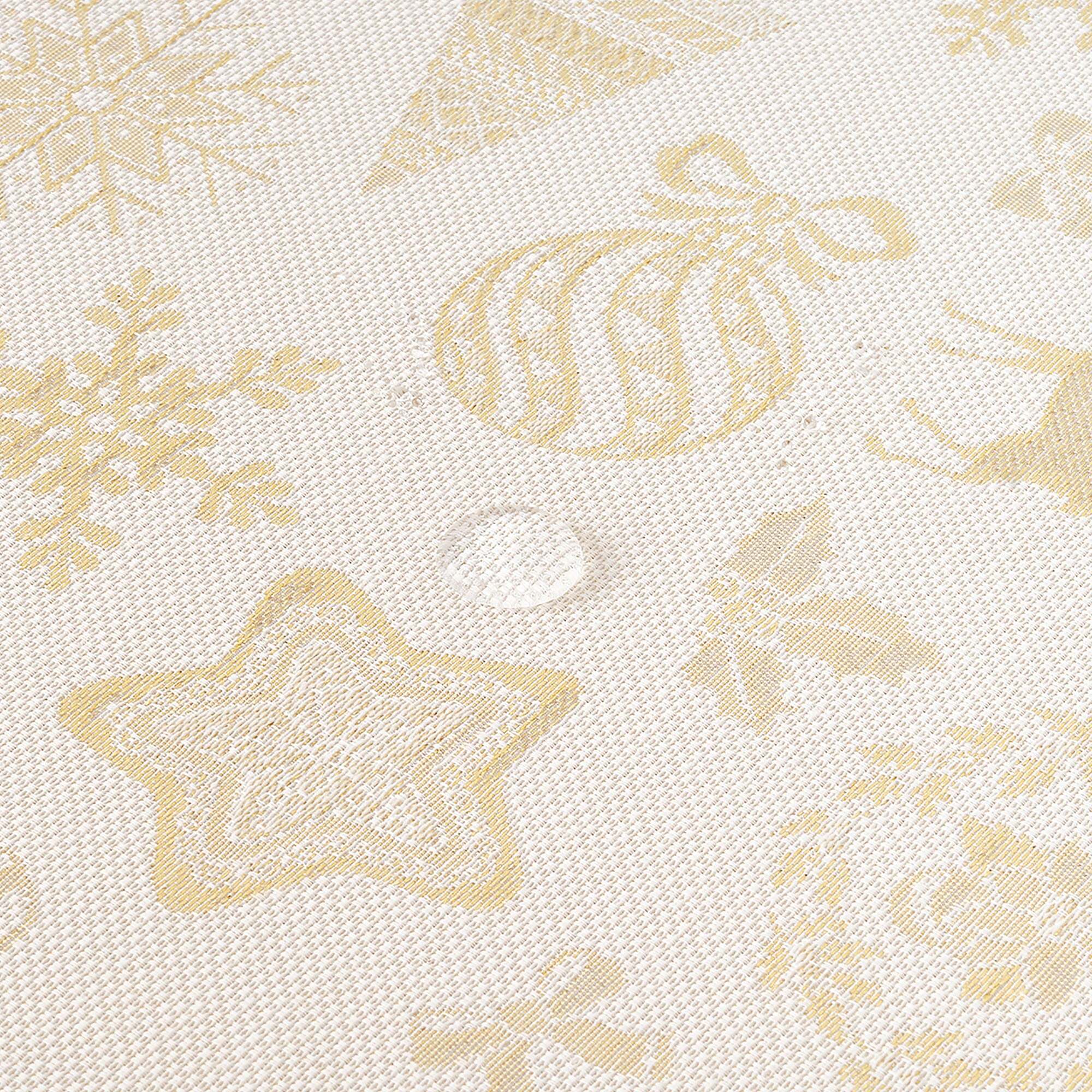 Nappe Anti-tâches Toucher du Tissu Jacquard R22119 Natural Oro Lurex