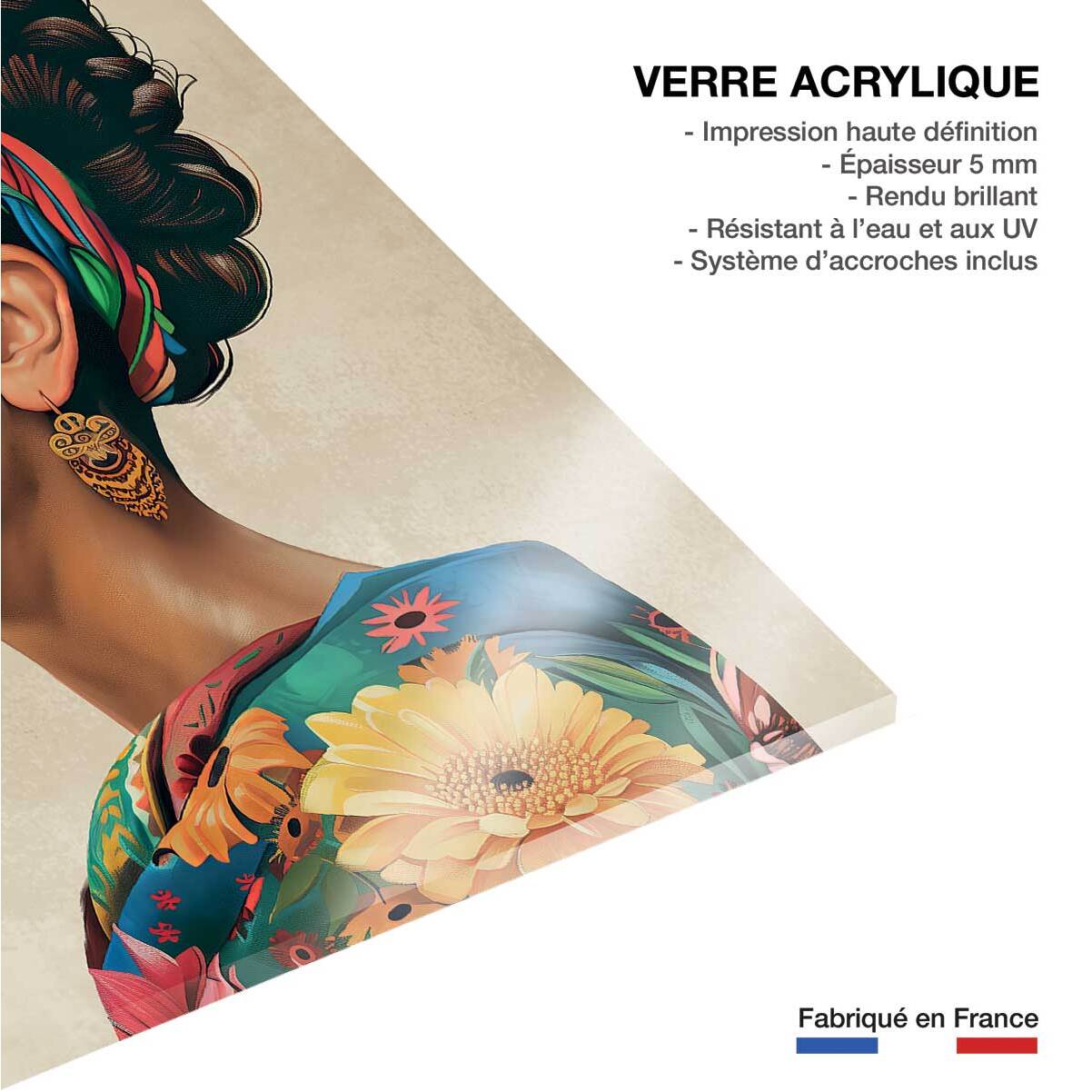 Tableau fleurs andalouse  Tableau plexiglas