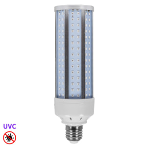 Lampada led germicida UVC + OZONO con attacco E27 e telecomando.