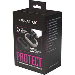 Lingettes et serpillères LAURASTAR Coiffes en Microfibre x4 pour Nettoyeur Vapeur AURA