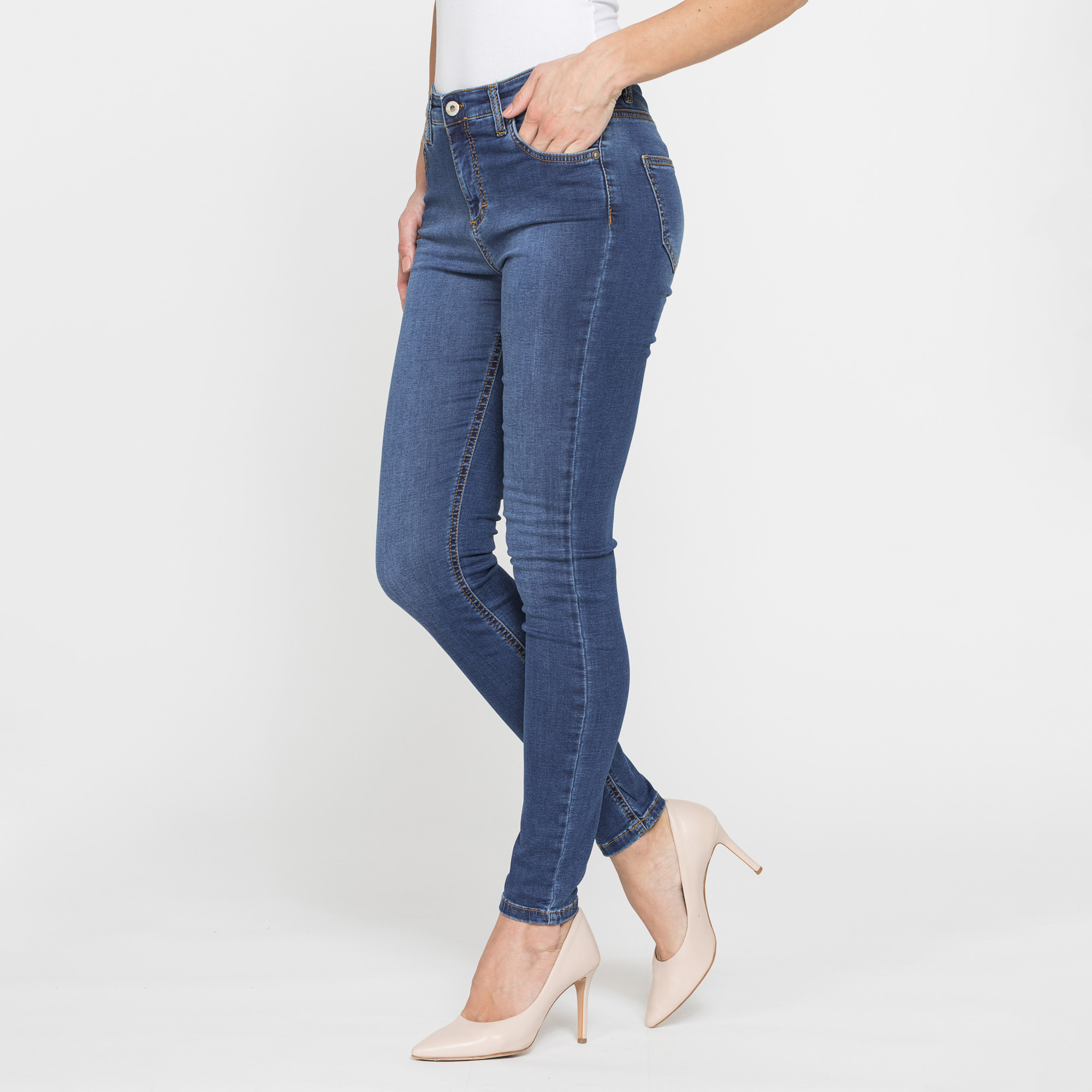 LEGG-JEANS DONNA 5 tasche con zip