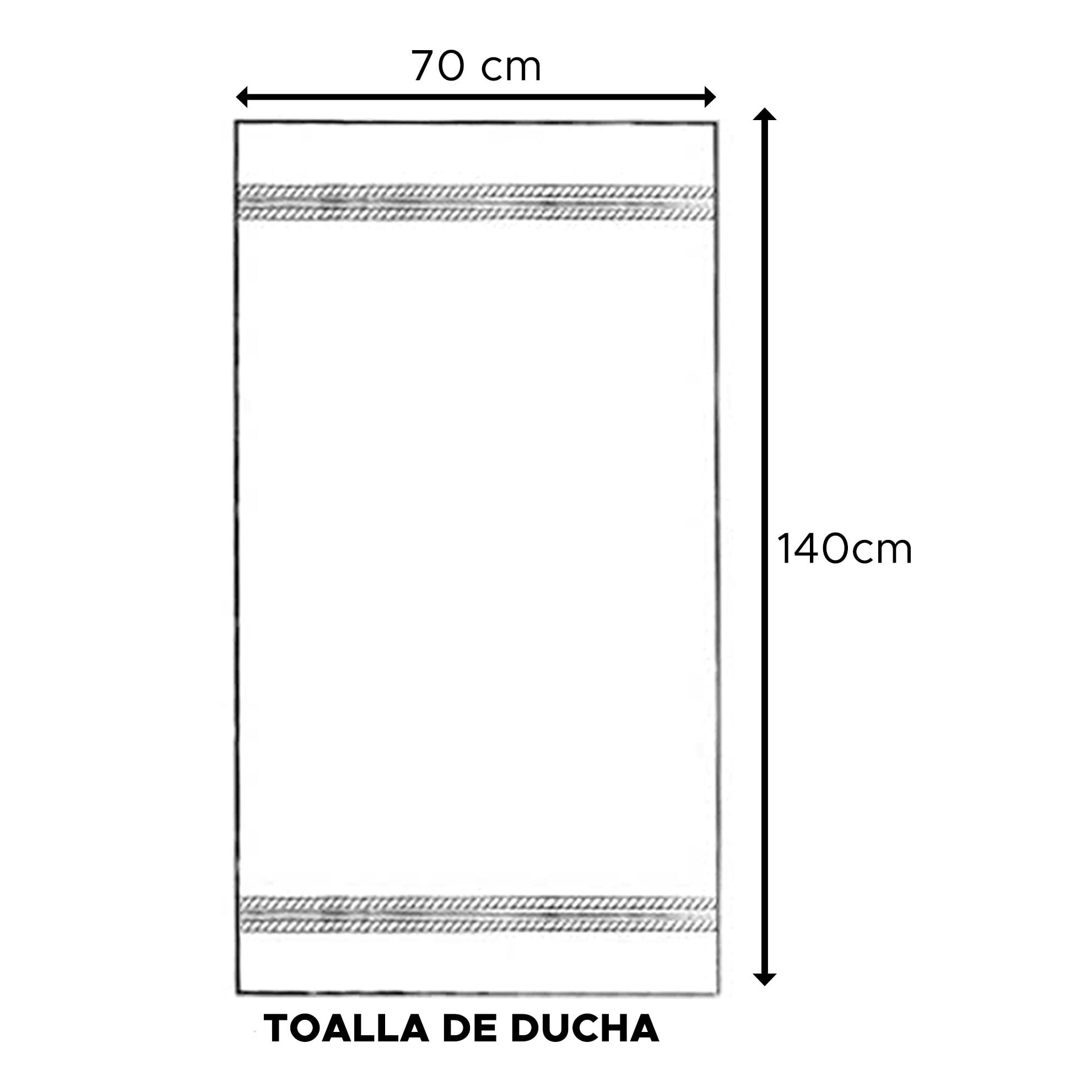 Toalla de ducha 100% algodón blanco