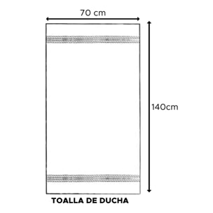 Toalla de ducha 100% algodón blanco