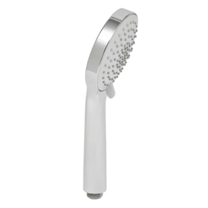 Douchette à main en plastique, 3 jets, buses silicone, chrome brillant (SATBSRS22)