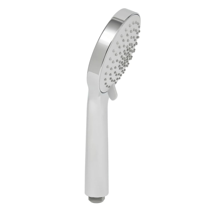 Douchette à main en plastique, 3 jets, buses silicone, chrome brillant (SATBSRS22)
