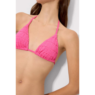 Top bikini a triangolo Rosa