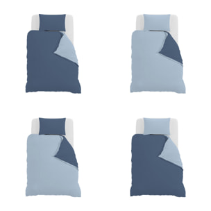 PARURE COPRIPIUMINO NATURAL COLOR PIAZZA E MEZZA - 100% COTONE MADE IN ITALY