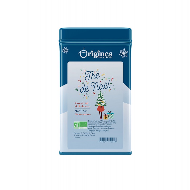 Thé Noir Bio Thé de Noël Bio - Ceylan - Boîte Métal Noël 100g