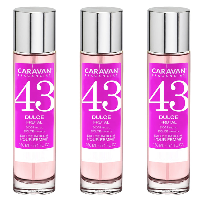 Caravan fragancias set de 3 frascos perfume de mujer nº43, de 150 ml