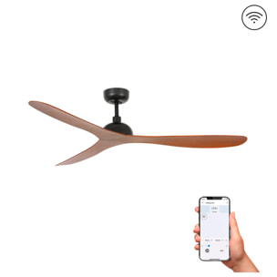 GOTLAND L Ventilatore nero/legno SMART