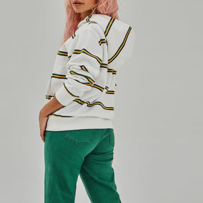 GUESS Originals - Sweat à capuche Bear Yc - coton - rayures - blanc