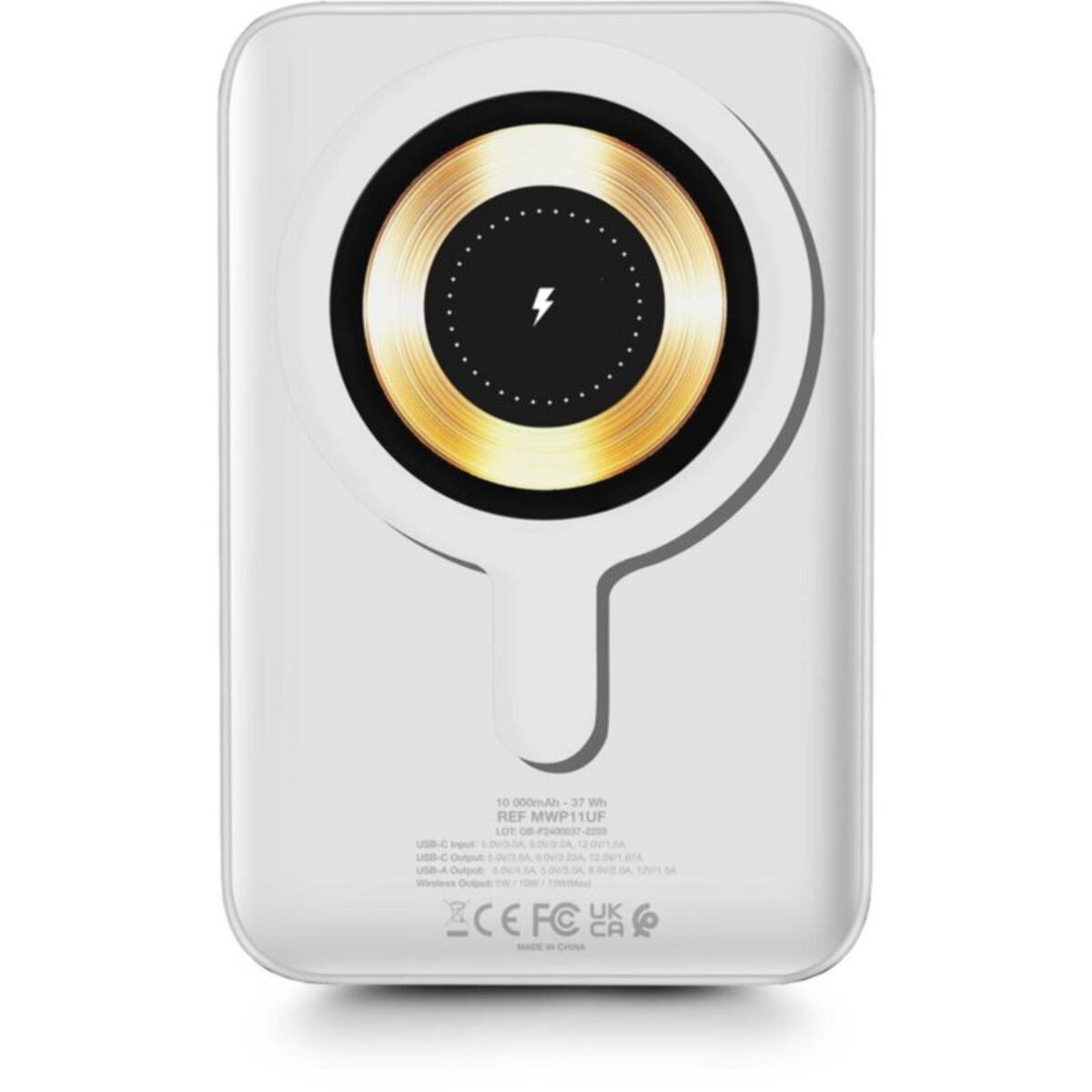 Batterie externe URBAN FACTORY 10000 mAh MagSafe blanc