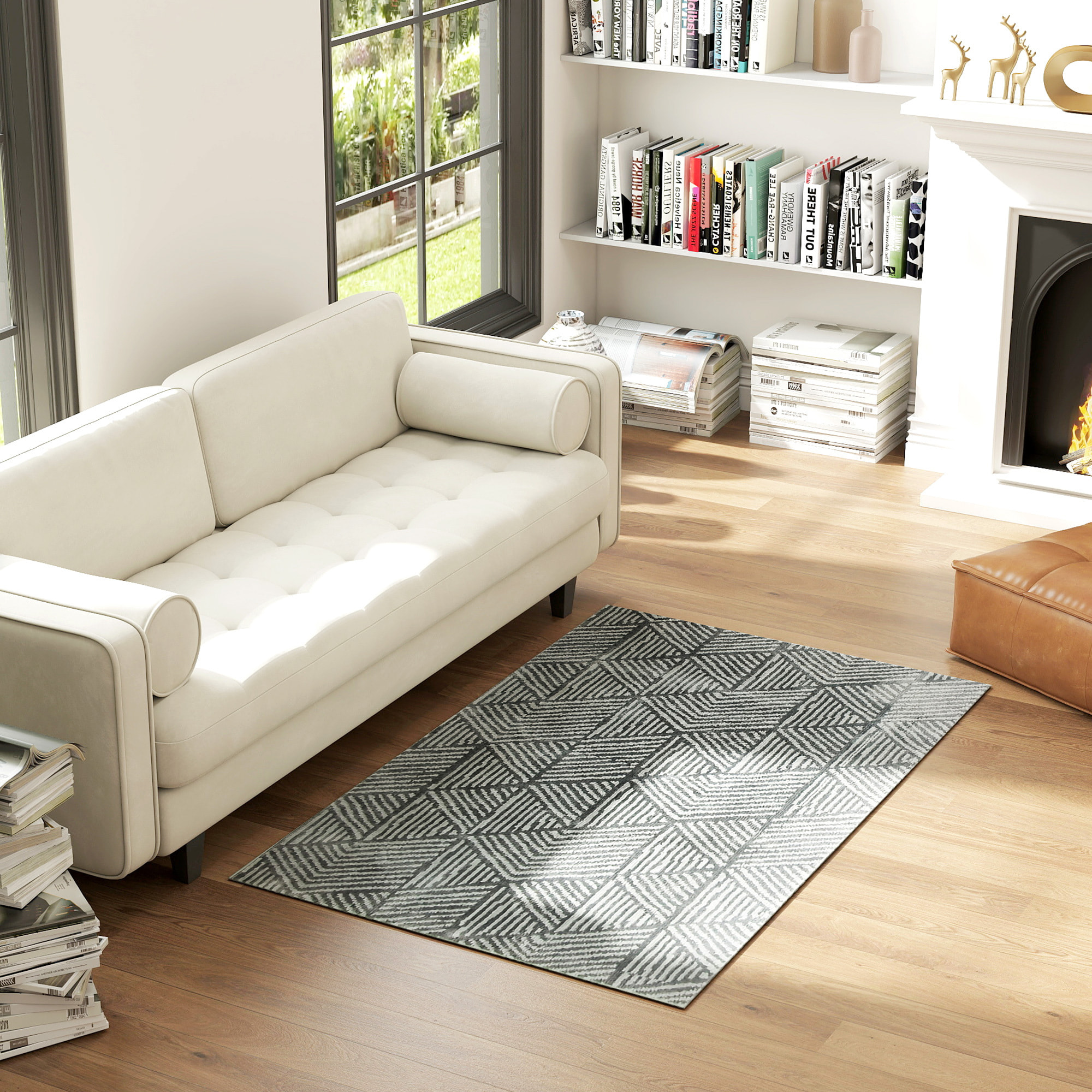 Mesita de Noche Mesilla de Noche con Puerta de Ratán Estante Ajustable y Patas de Madera Estilo Bohemio Mesa Auxiliar para Salón Dormitorio 40x35x58 cm Verde Claro