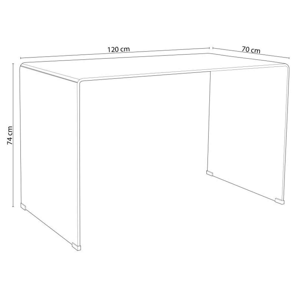 Mesa de estudio Note Cristal Transparente