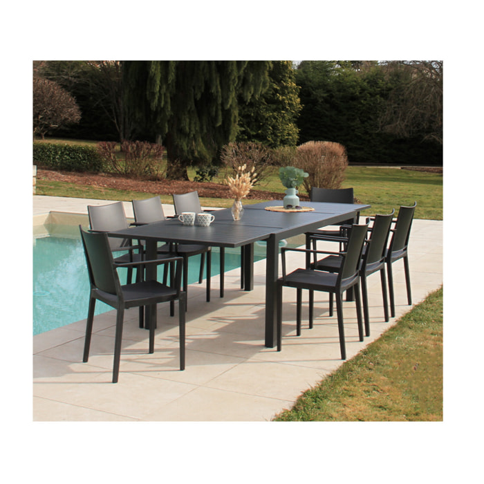 GUETHAROS - Ensemble table et chaises de jardin  - GRIS
