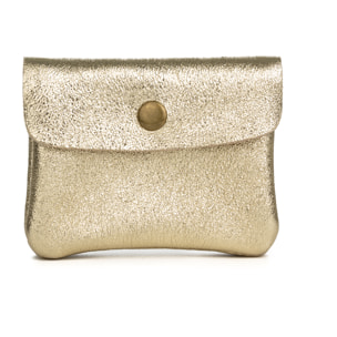 Alpignano portafoglio donna. Pelle autentica Camoscio laccato brillante.