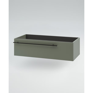 MOBILE DA BAGNO RIFLESSO 120 PORO NOCE E VERDE SALVIA - 9 PEZZI